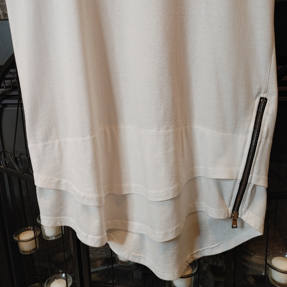 SMOKE RISE MENS JA6160 ZIP DETAIL SHIRT, WHITE L - Picture 3 of 7